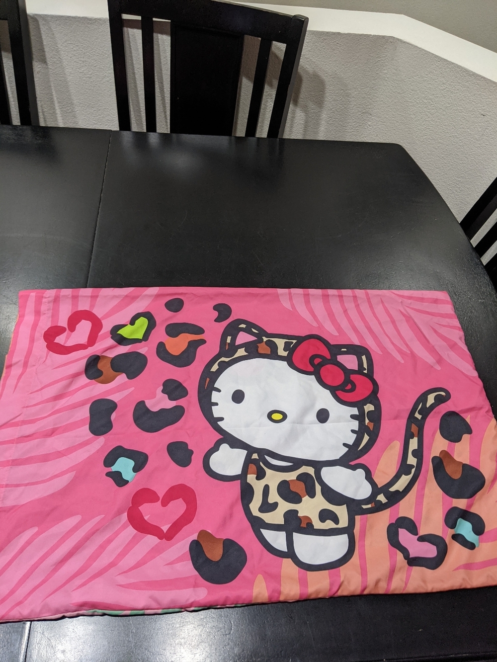 Single Standard Sized Hello Kitty Jungle Kids Pillowcase